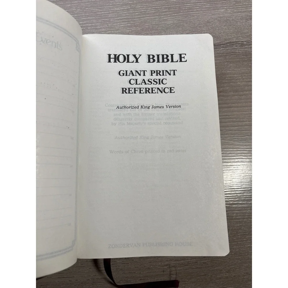 Zondervan KJV Holy Bible Giant Print Classic Reference Red Letter Bonded Leather